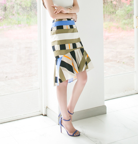 비비아느 나염 훌 skirt (3color)